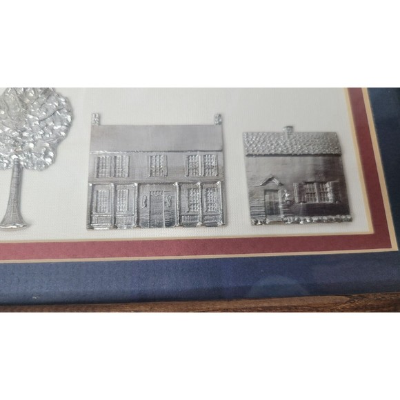 Vintage‎ Reed Pewter 3D Framed Picture City Scape Scene - RARE - Picture 3 of 8